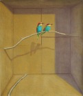 bijeneters-oliepastel-op-papier-128x110cm-2023